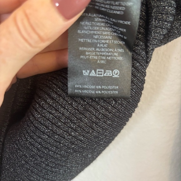 NWT Anthropologie Twofer Sweater | Charcoal Metallic | Size XXS - Picture 8 of 12